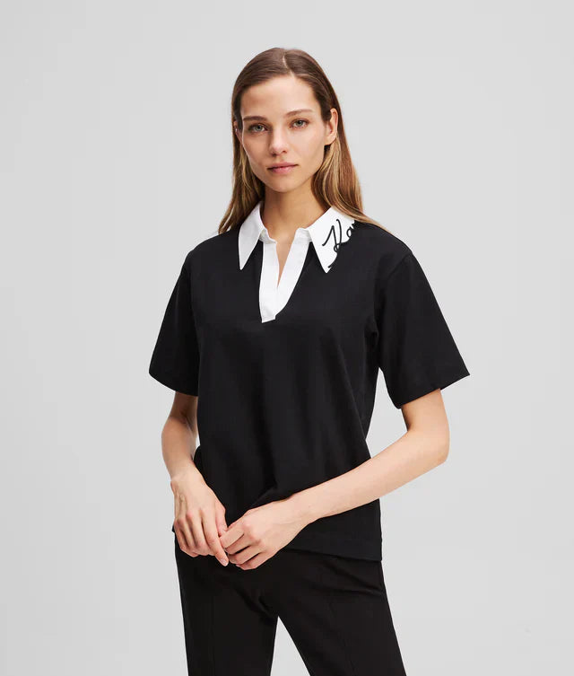 Karl Lagerfeld Women's Signature polo shirt