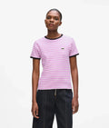 Karl Lagerfeld Women's Ikon striped rib T-shirt
