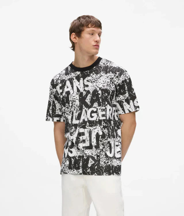 Karl Lagerfeld Relaxed all-over graphic T-shirt