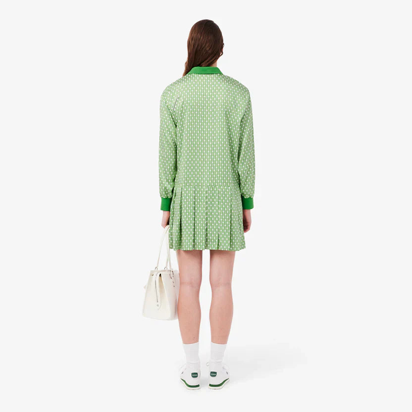 Lacoste Women's Pleated satin polo dress