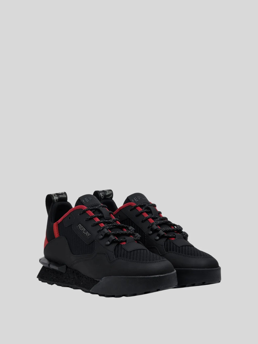 Replay Men's Field speed carbon 25 SA black maroon sneakers
