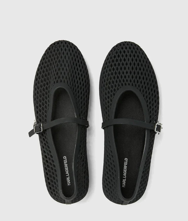 Karl Lagerfeld Women's Jelly ballet strap pumps
