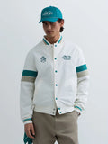 REPLAY MEN'S MONTE CARLO COUNTRY CLUB COLLECTION BOMBER JACKET WITH CONTRASTING BANDS
