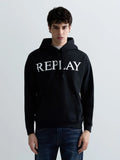 REPLAY MEN'S HOODIE WITH LETTERING