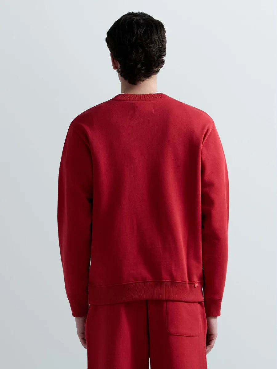 REPLAY MEN'S TERRY COTTON SWEATSHIRT WITH R EMBROIDERY