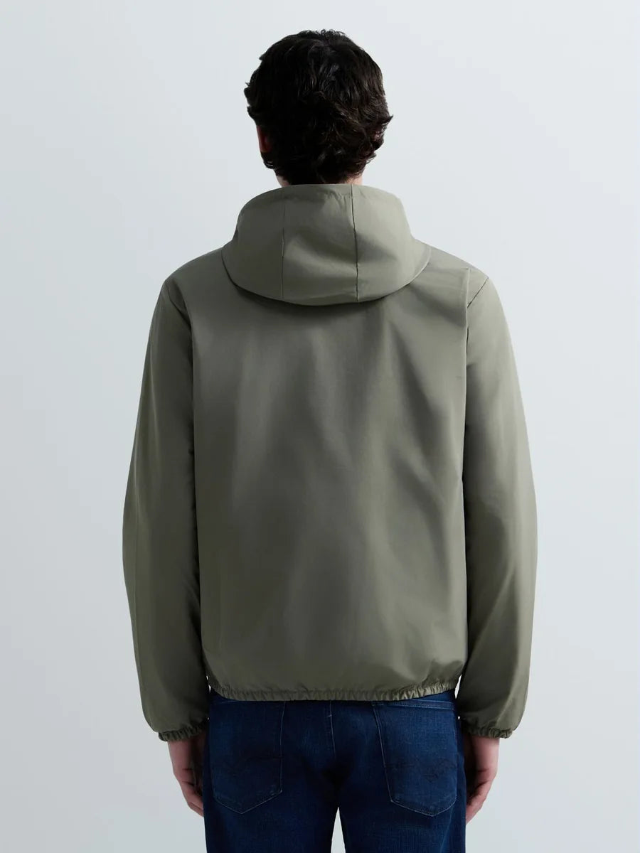 REPLAY MEN'S JACKET WITH HOOD AND R LOGO
