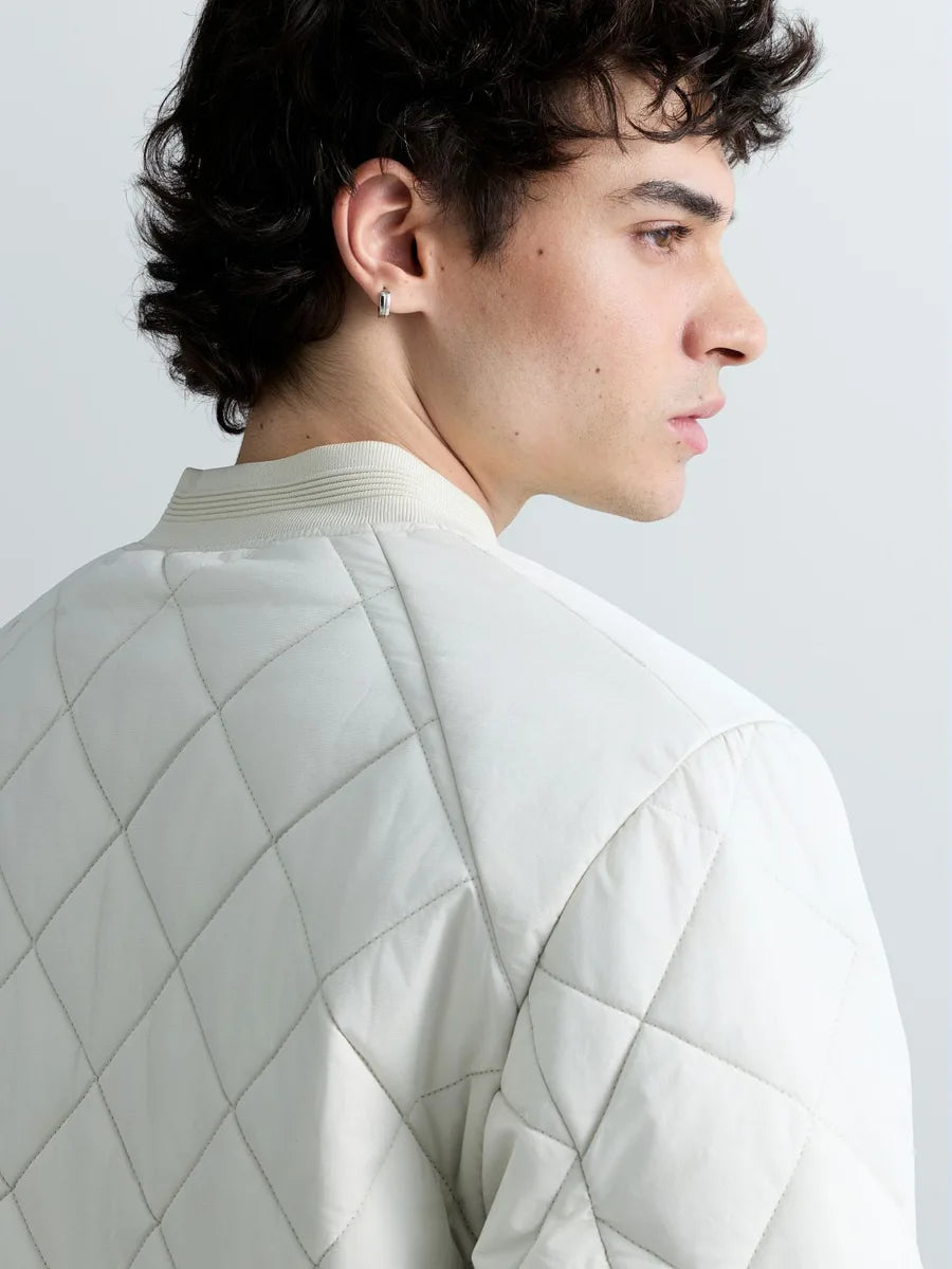 REPLAY MEN'S QUILTED RIPSTOP BOMBER JACKET