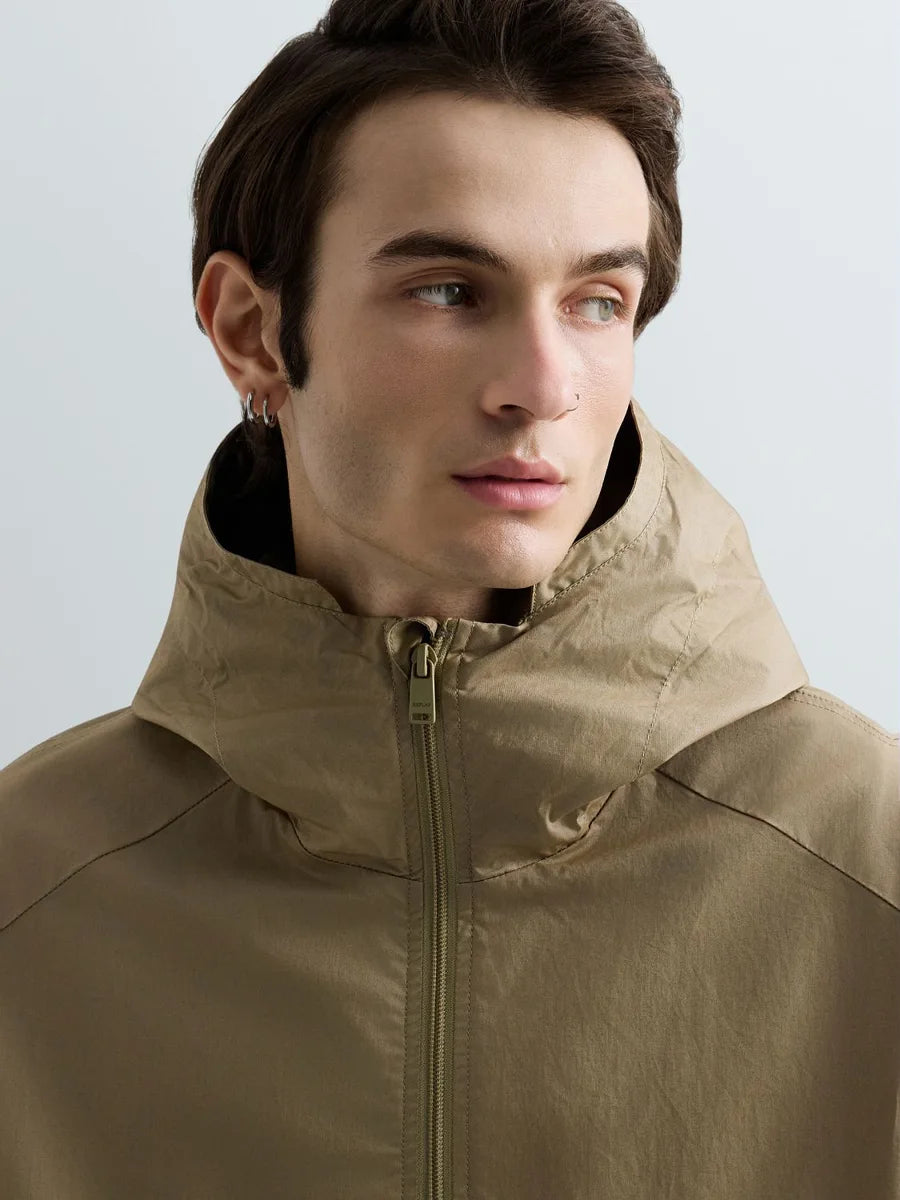 REPLAY MEN'S HOODED TWILL JACKET
