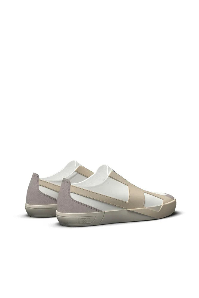 Diesel Men's S-Slante-D-Sneakers in suede and leather with D logo