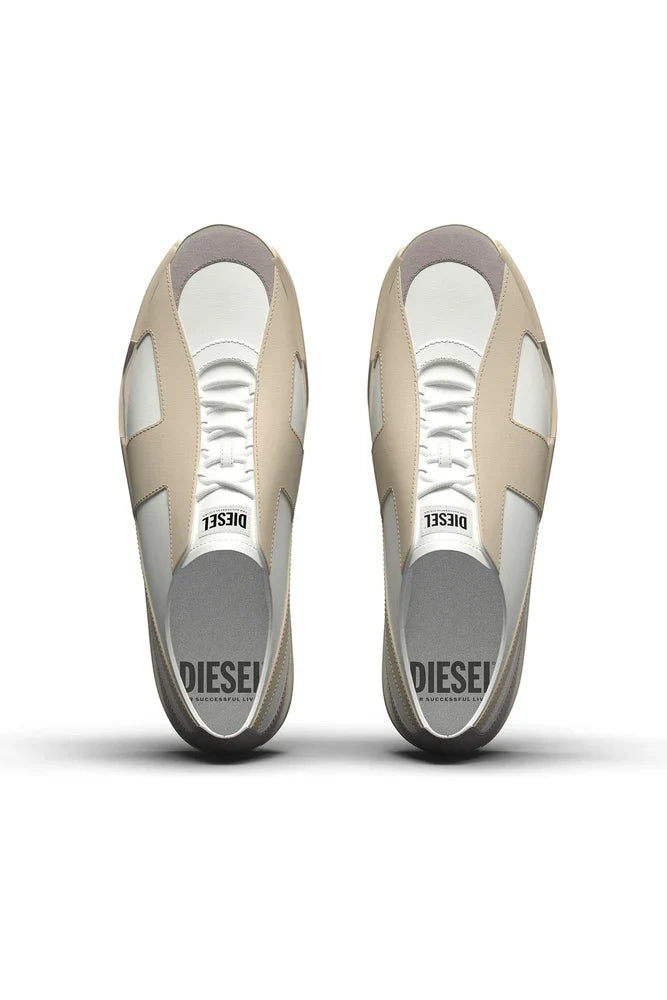 Diesel Men's S-Slante-D-Sneakers in suede and leather with D logo