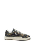 Diesel Men's S-Tracker-D-Frayed denim sneakers with transparent sole