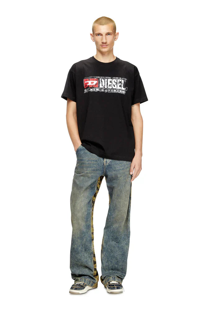 Diesel T-shirt with flocked Diesel Denim Division logo