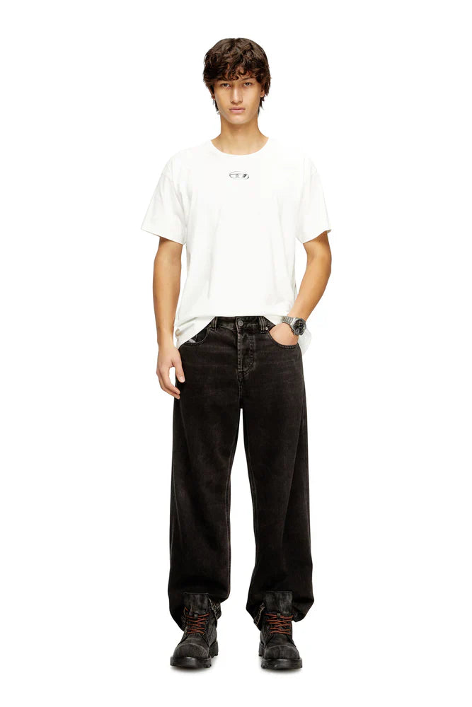 Diesel Light cotton T-shirt with metallic Oval D logo