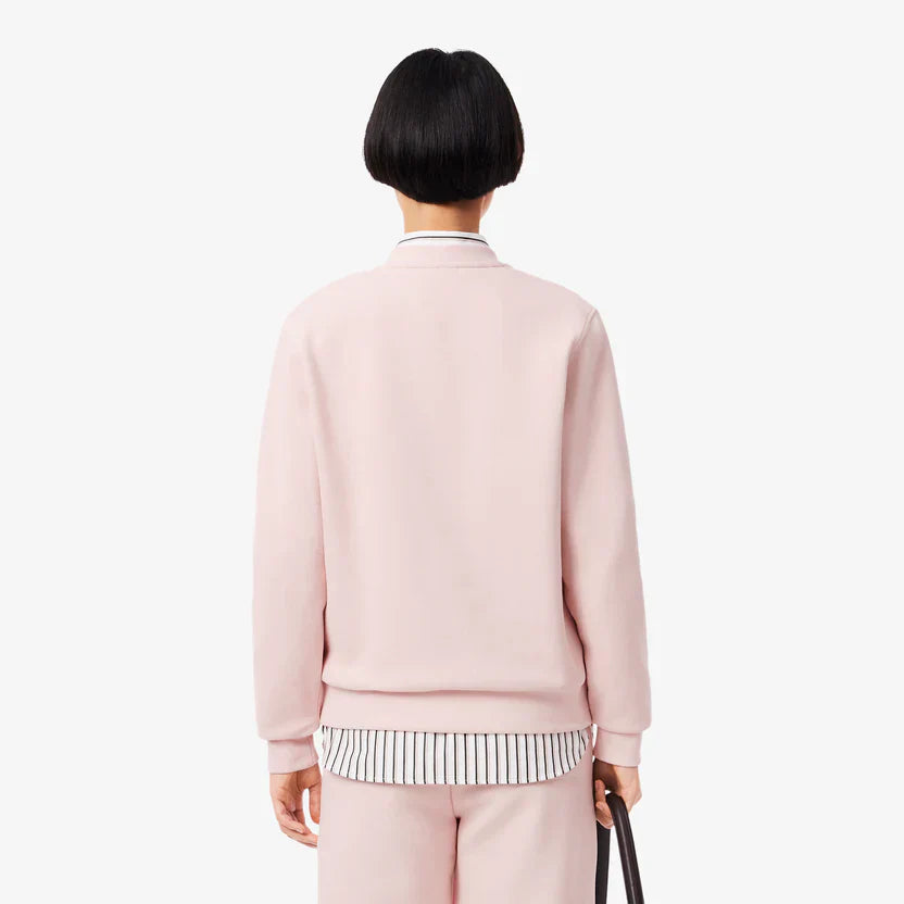 Lacoste Women's Relaxed fit piqué crew neck sweatshirt