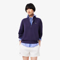 Lacoste Women's High neck zipped piqué sweatshirt