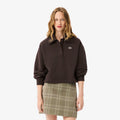 Lacoste Women's Oversized fleece polo collar sweatshirt