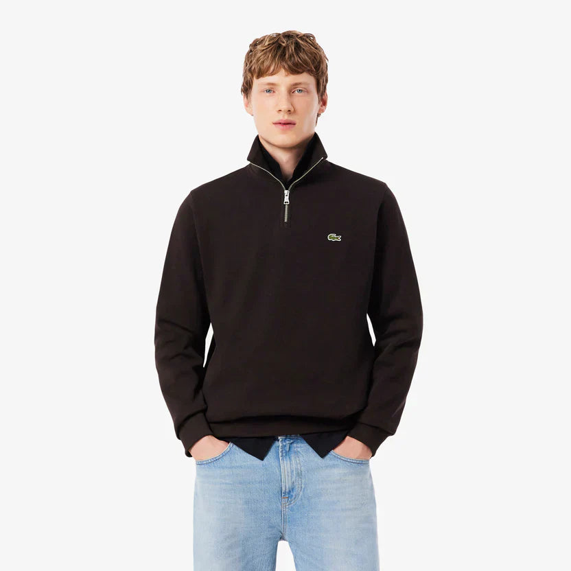 Lacoste Zip-up high neck interlock sweatshirt