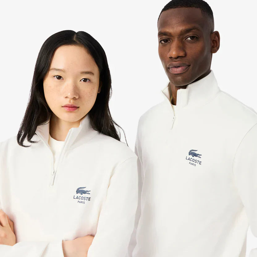 Lacoste High neck zip-up print sweatshirt