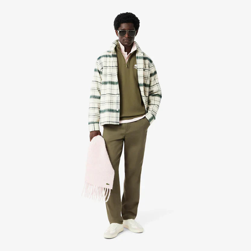 Lacoste High neck zip-up print sweatshirt