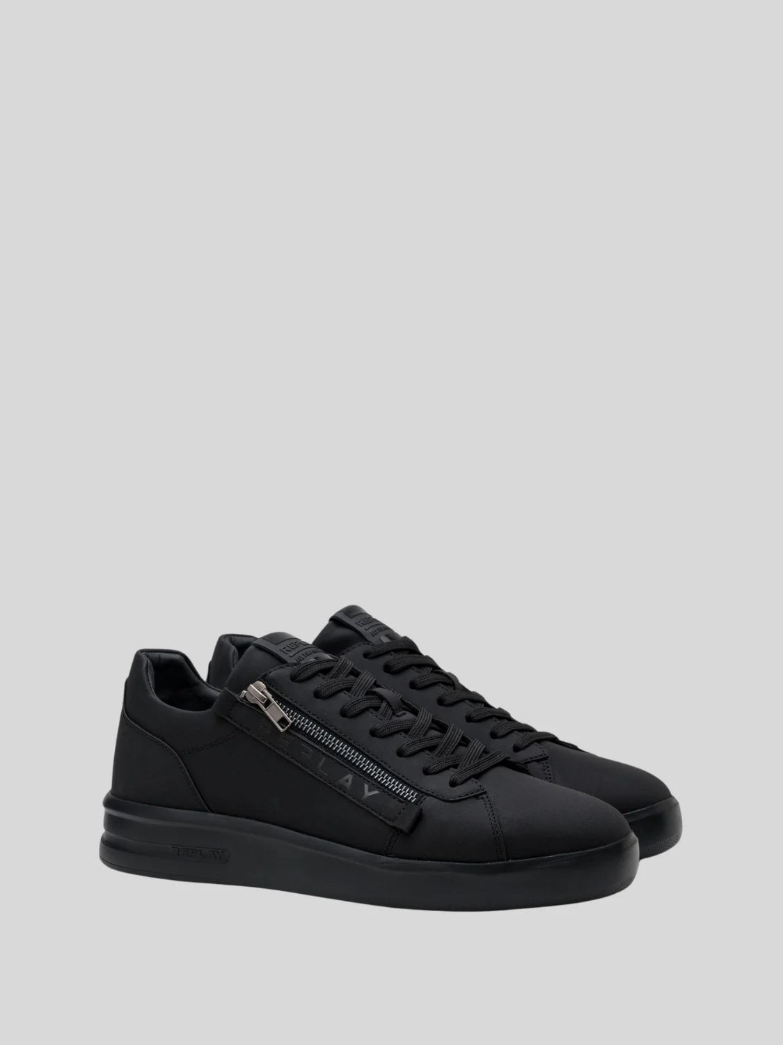 Replay Men's University Zip Men’s Black Sneaker sneakers