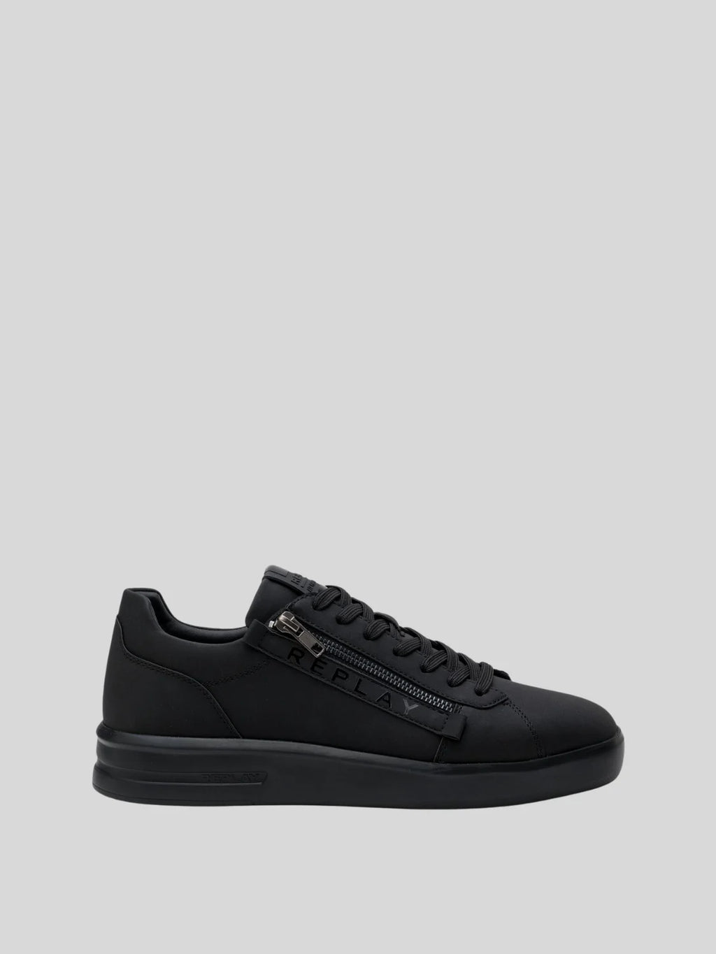 Replay Men's University Zip Men’s Black Sneaker sneakers